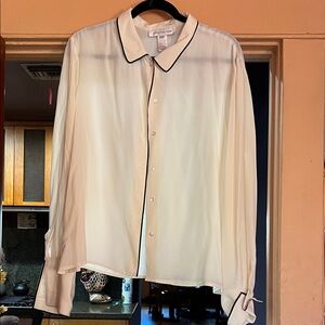 Jones New York Cream Silk Top